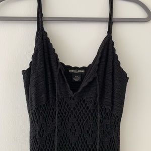 Guess black crochet dress